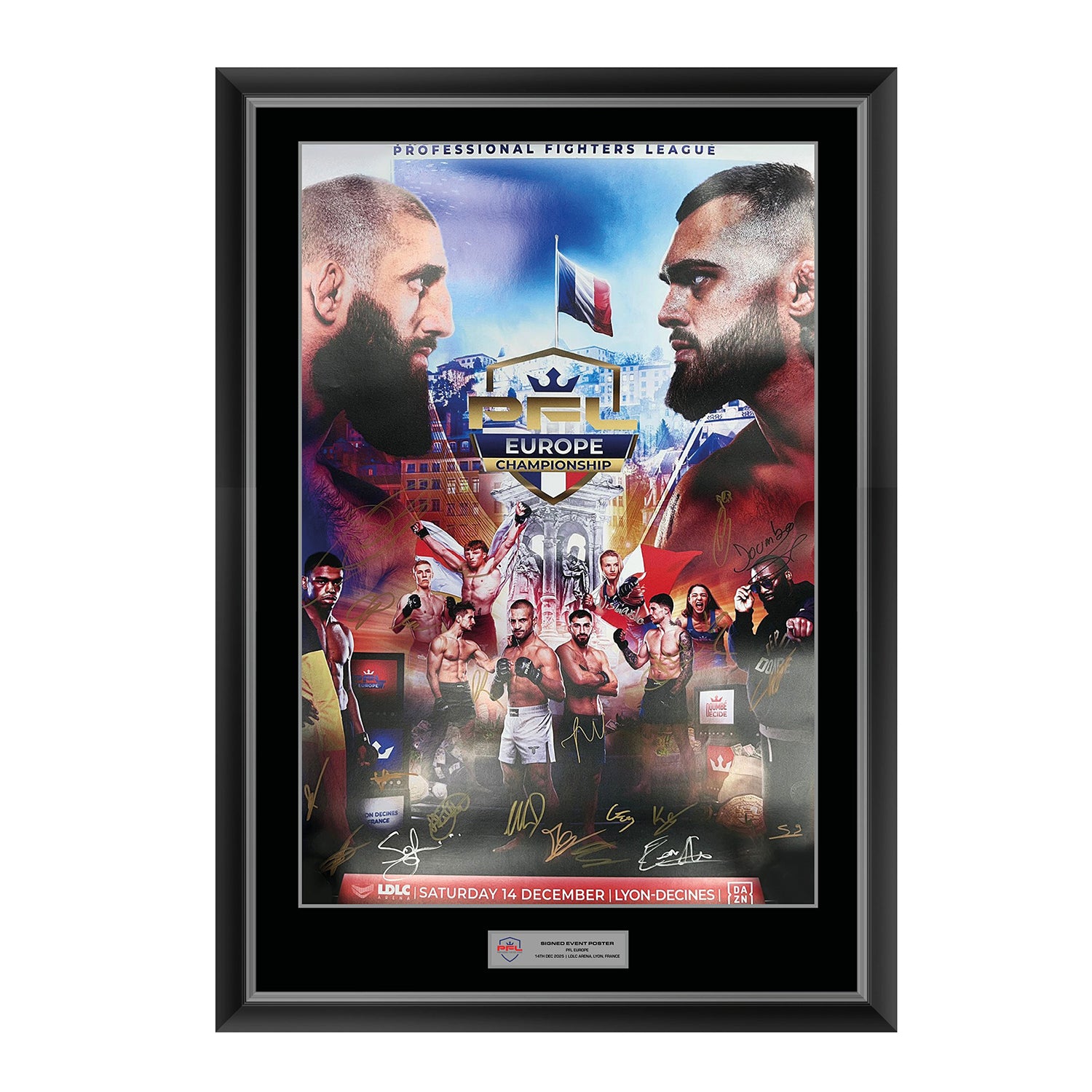 PFL Europe Lyon Signed Event Poster