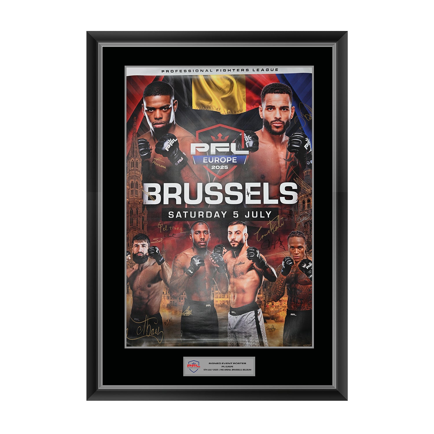 PFL Europe Brussels Signed Event Poster