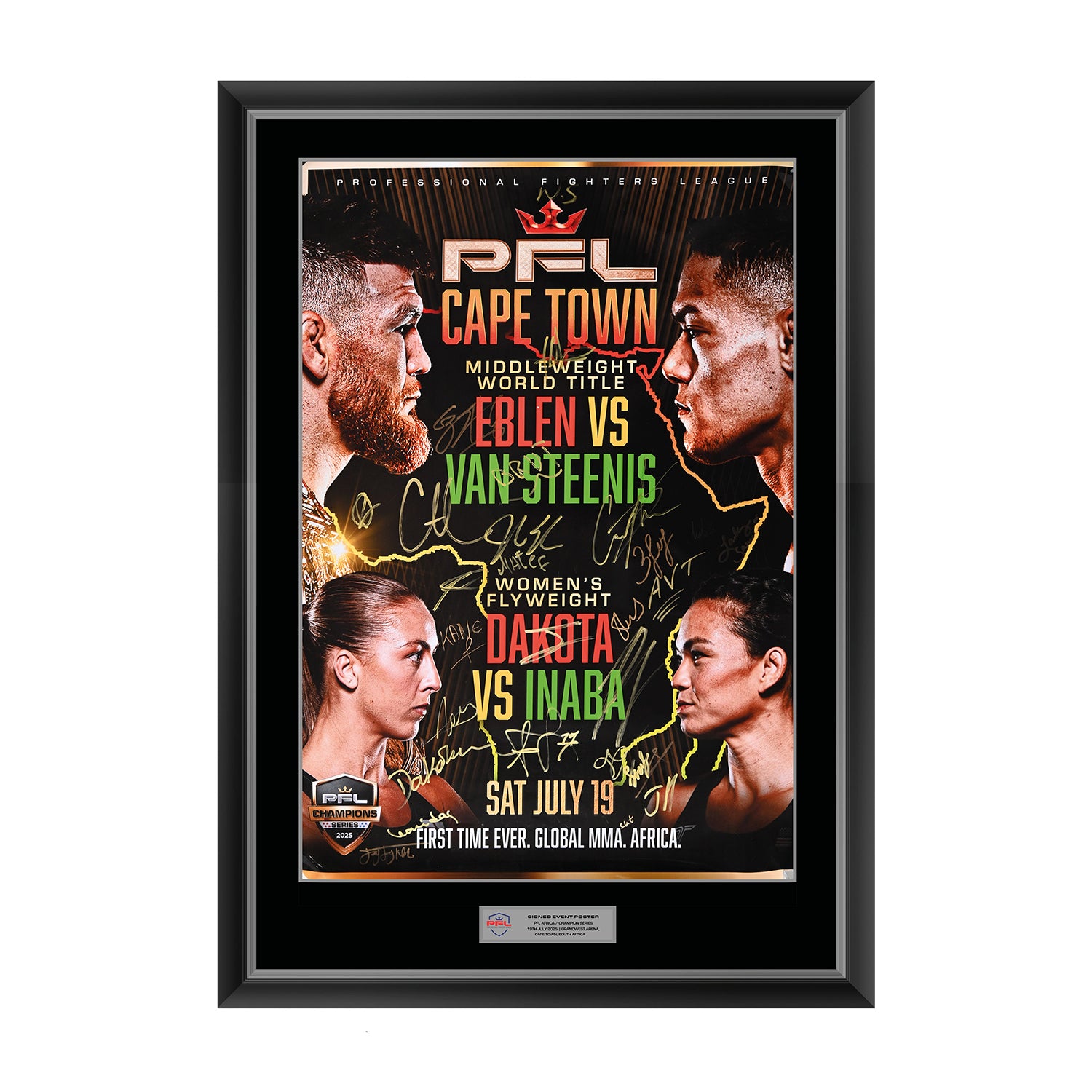 PFL Cape Town Champion Series Signed Event Poster