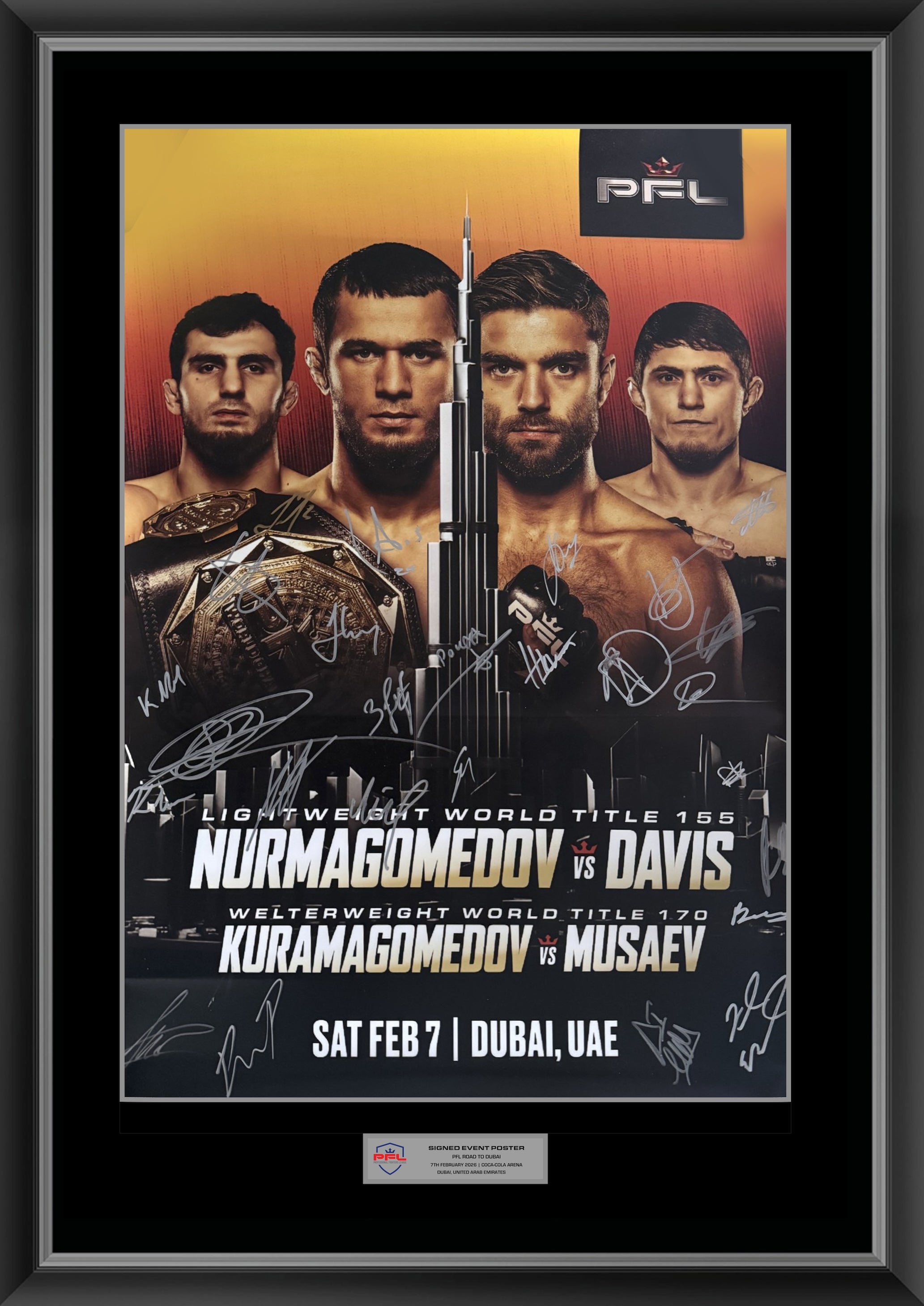 PFL ROAD TO DUBAI Signed Event Poster 2026