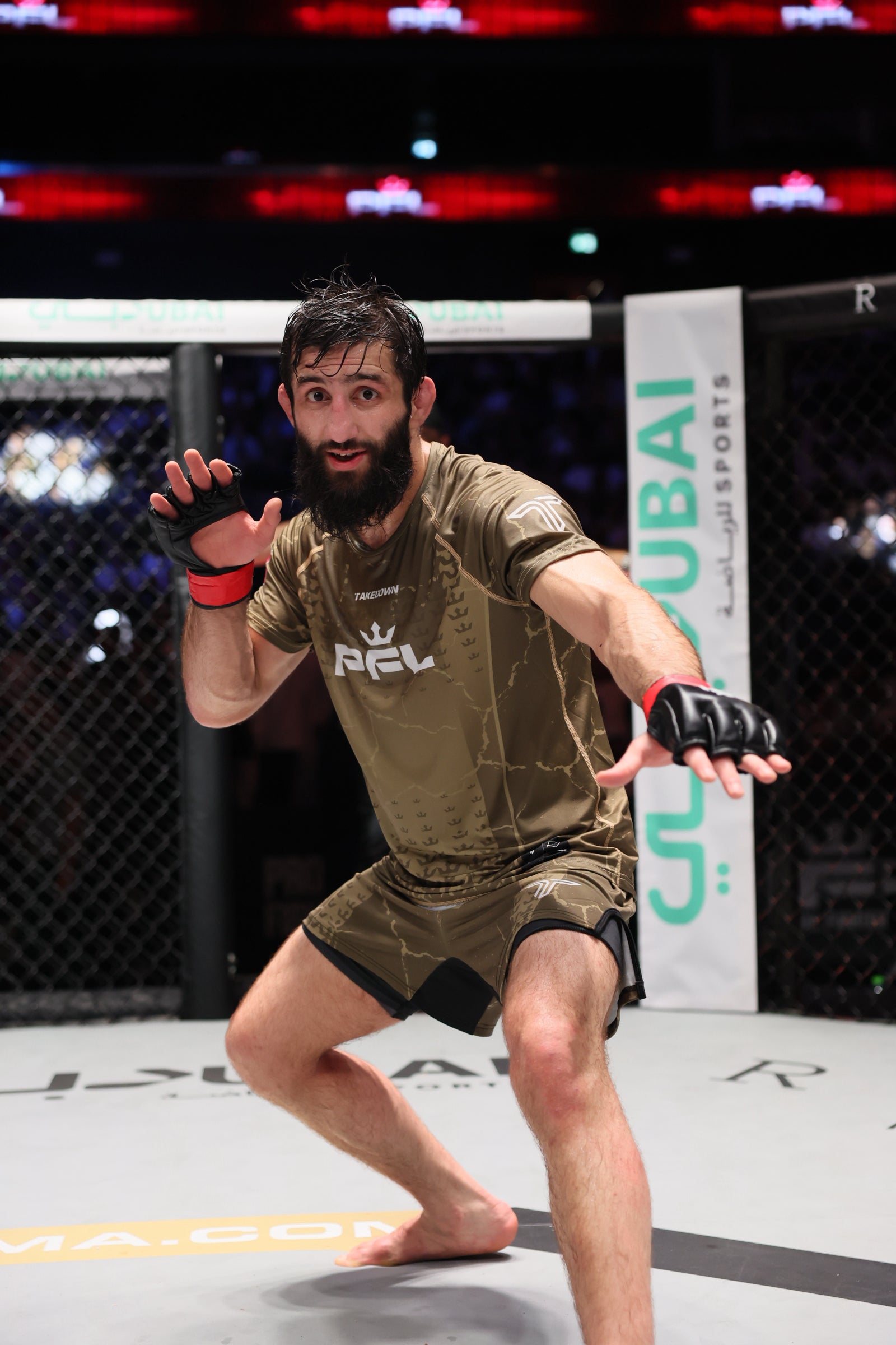 Abdoul Abdouraguimov Signed Fight Worn Gloves Dubai 2026