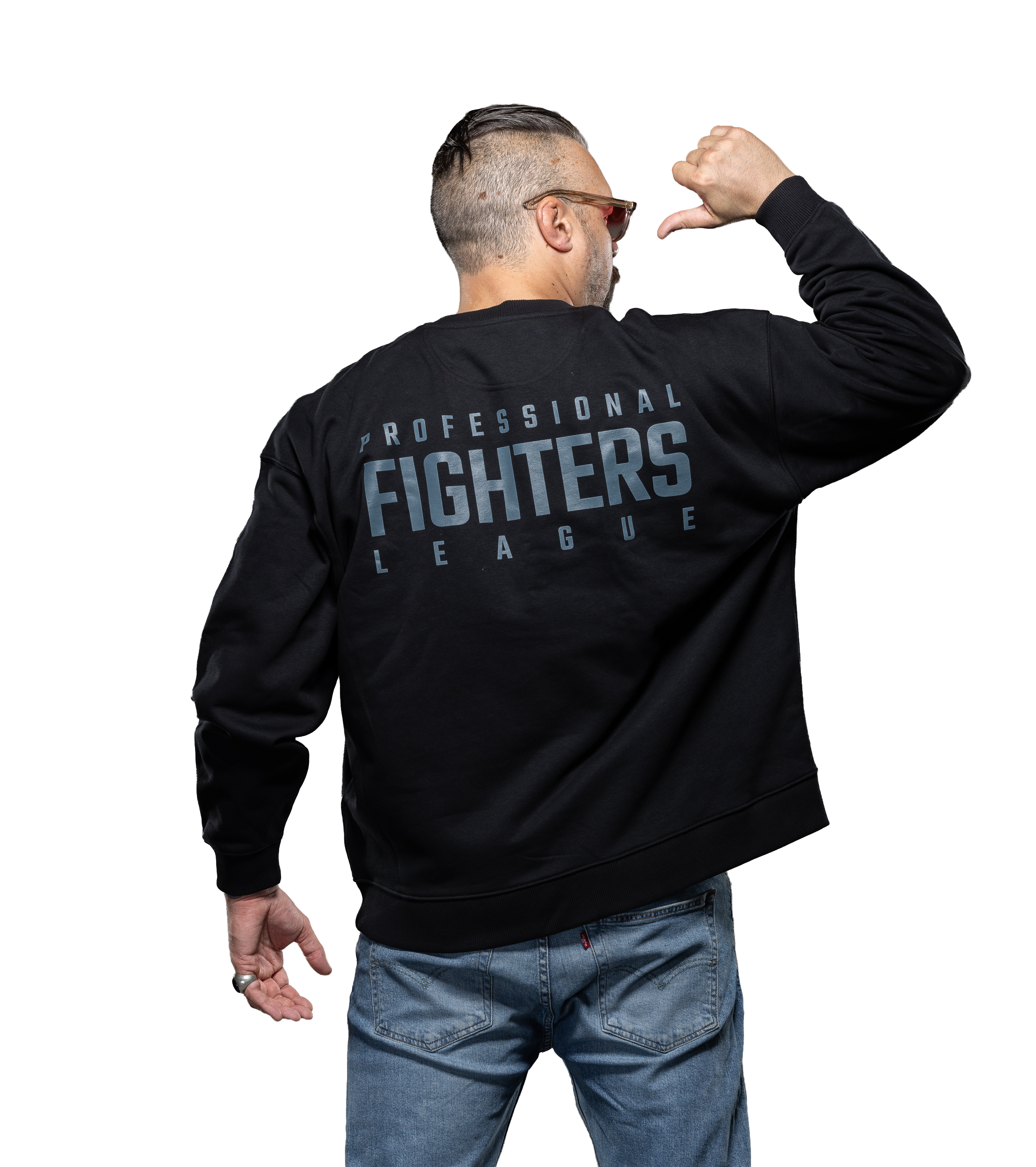 Professional Fighters League Crew Sweatshirt - Black - Premium Range