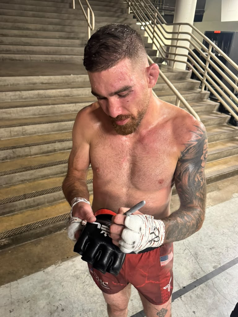 Josh Fremd Signed Fight Worn Gloves Charlotte 2026